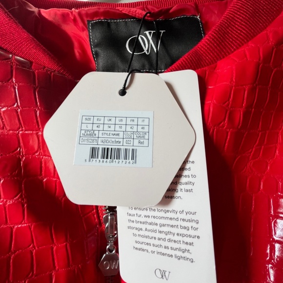 Scandi Brand OW Collection Croc Bomber Jacket - Picture 6 of 7